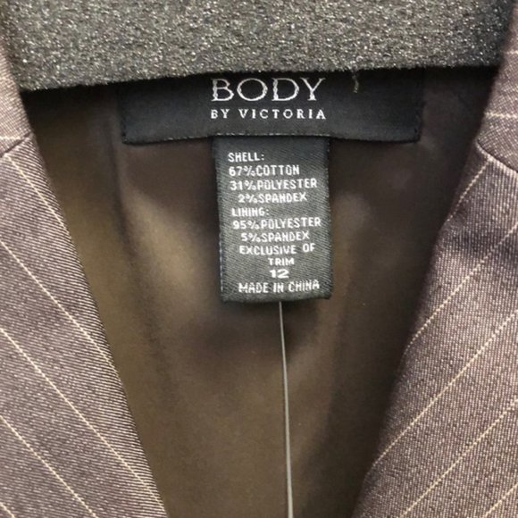 Body by Victoria brown pinstripe suit jacket - Picture 5 of 6